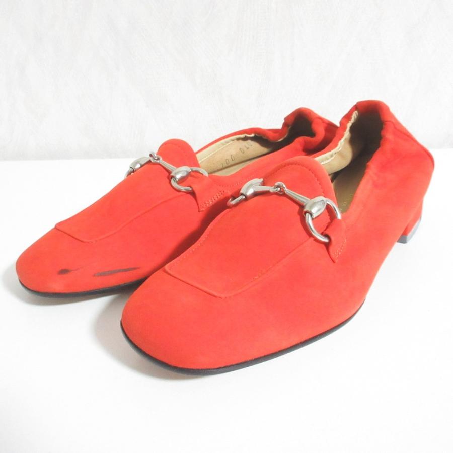 GUCCI（グッチ） 良品 ホースビット スエードレザーヒールローファー