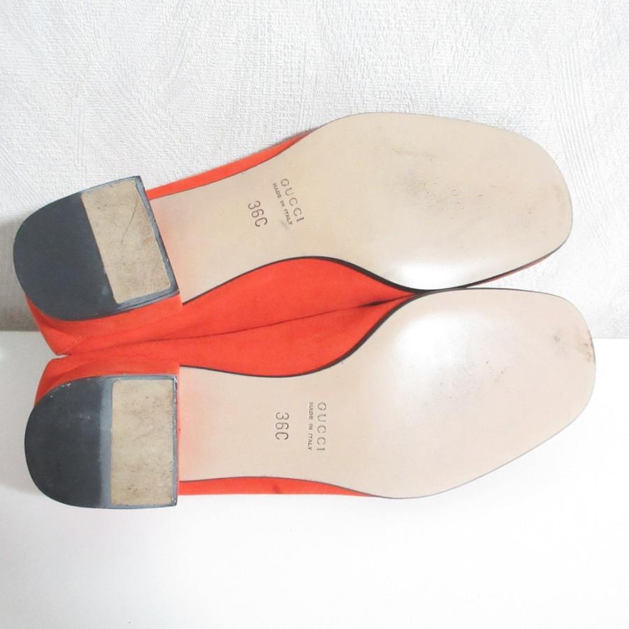 GUCCI（グッチ） 良品 ホースビット スエードレザーヒールローファー