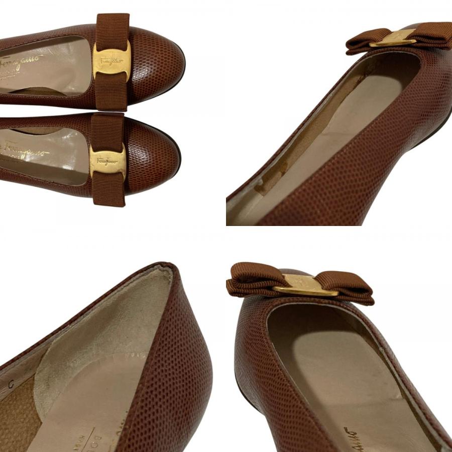 良品 Salvatore Ferragamo サルヴァトーレフェラガモ リザード型押し 