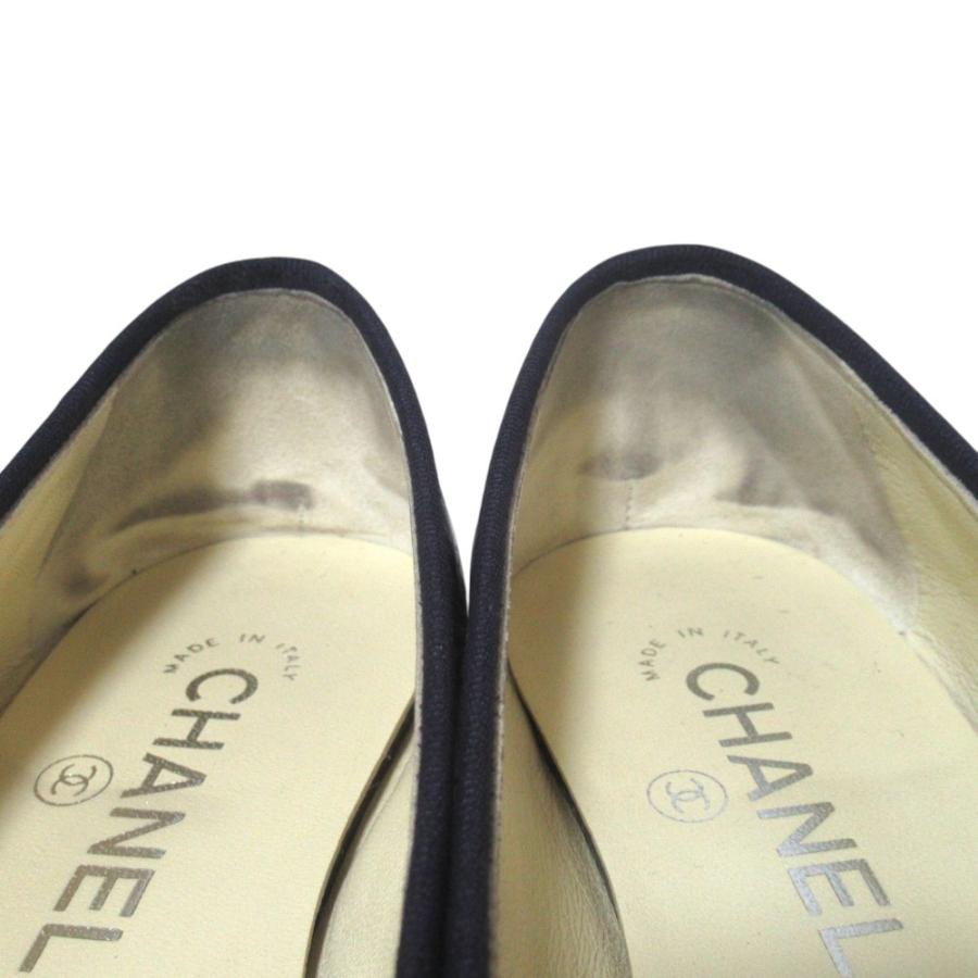 CHANEL（シャネル） 良品 ココマーク リボン マトラッセ バレリーナ