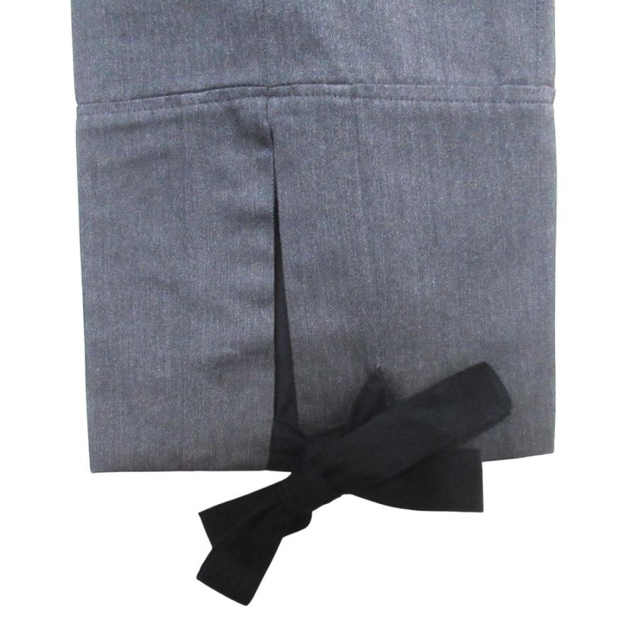 美品 DRIES VAN NOTEN ドリスヴァンノッテン ヴィンテージ 裾リボン スラックスパンツ サイズ48 グレー メンズ 古着 中古 USED DRIES VAN NOTEN（ドリス ヴァン ノッテン） 美品 ヴィンテージ 裾