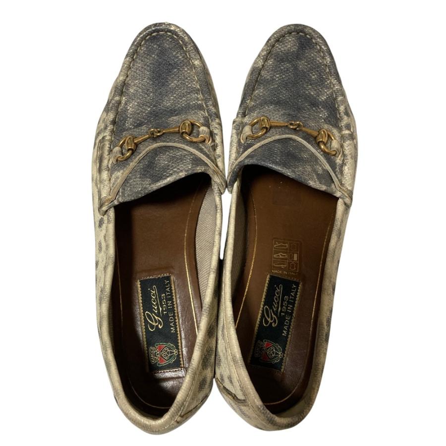 GUCCI パイソン柄　ローファー　42サイズ　27センチ GUCCI（グッチ） 良品 パイソン柄 ホースビットローファー 36 23cm相当