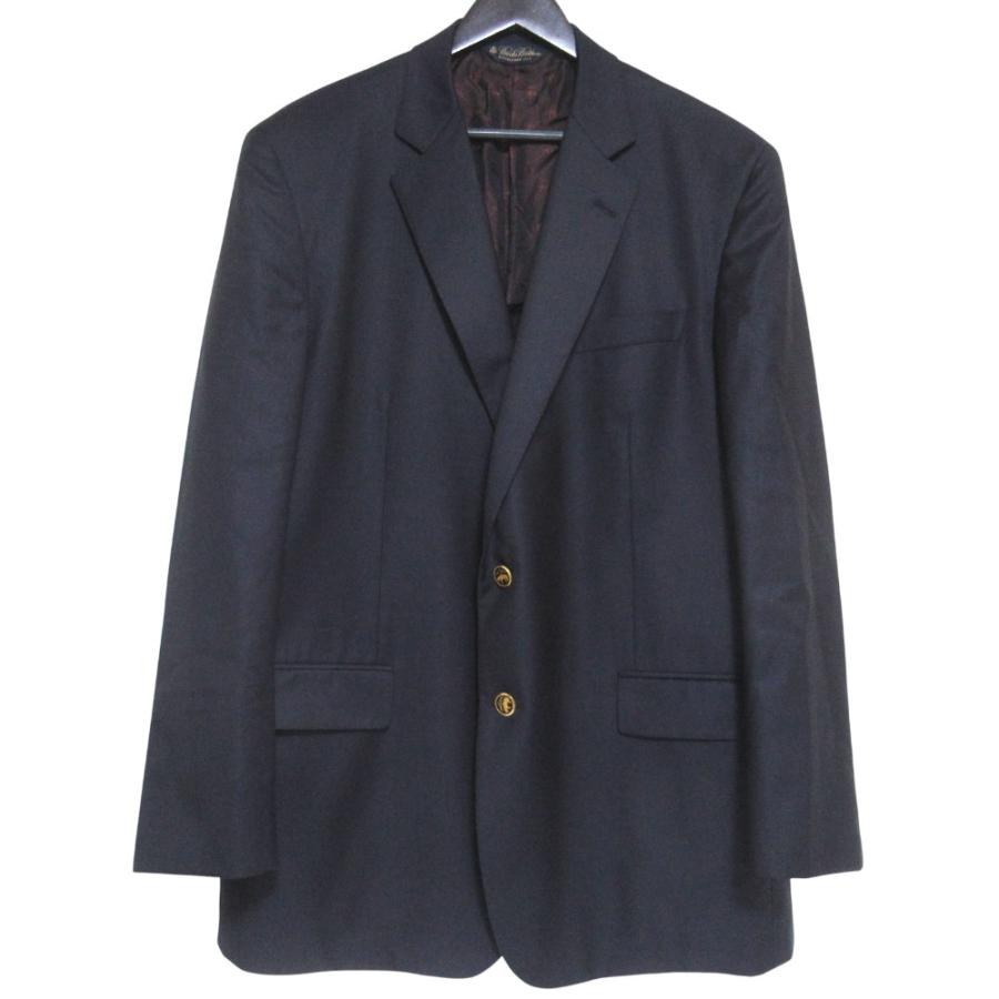 美品 BROOKS BROTHERS ブルックスブラザーズ REDA MAIOR SUPER150’s ロゴボタン ブレザー テーラードジャケット 紺ブレ ネイビー メンズ 古着 中古 USED BROOKS BROTHERS（ブルックスブラザーズ） 美品 REDA MAIOR SUPER150's