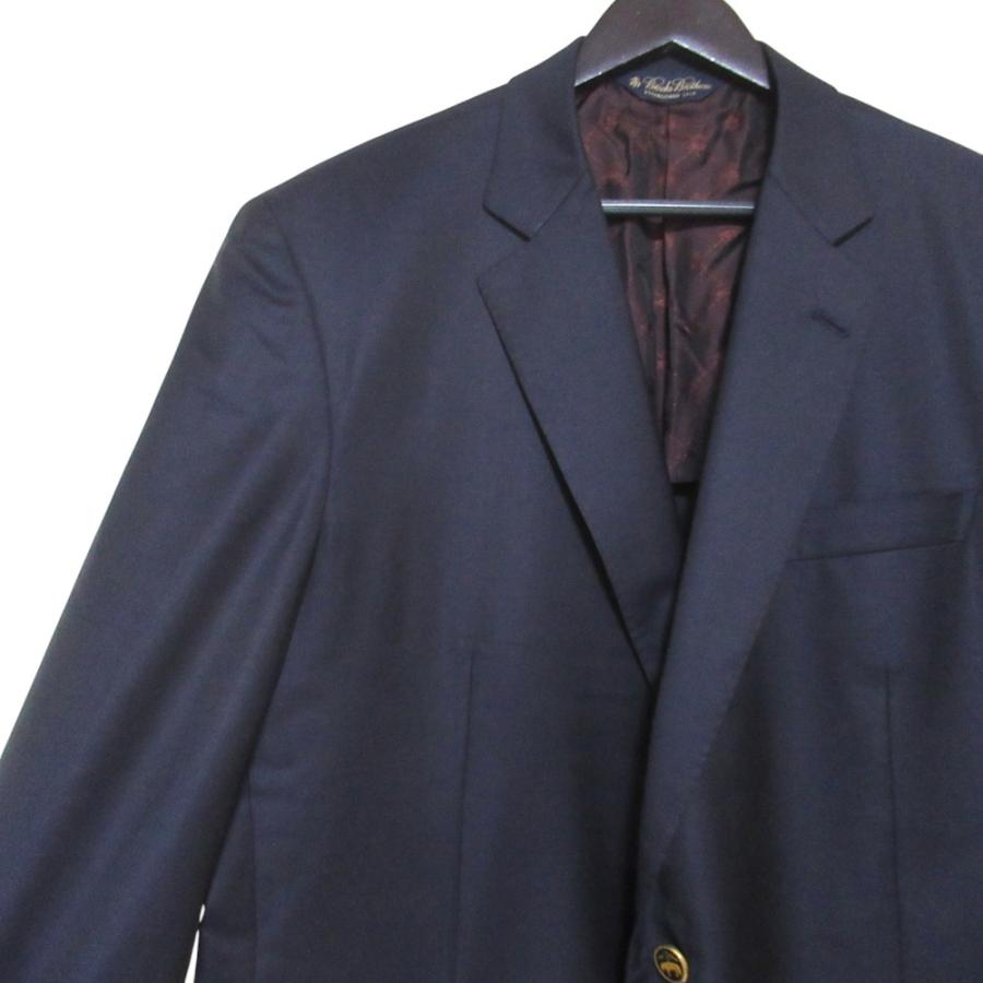 美品 BROOKS BROTHERS ブルックスブラザーズ REDA MAIOR SUPER150’s ロゴボタン ブレザー テーラードジャケット 紺ブレ ネイビー メンズ 古着 中古 USED BROOKS BROTHERS（ブルックスブラザーズ） 美品 REDA MAIOR SUPER150's