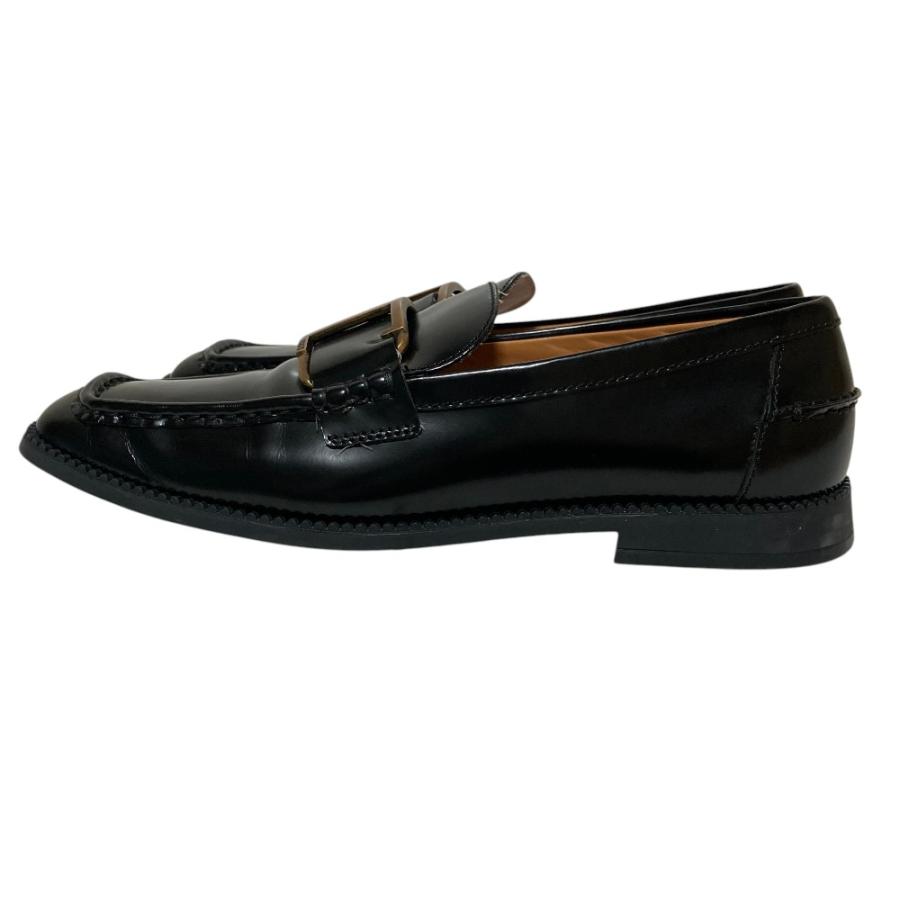 美品 TOD'S トッズ Tタイムレス スクエアトゥ レザー ローファー