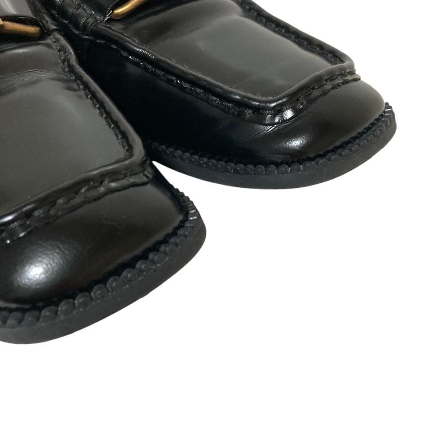 極美品✨　TOD's　タイムレス　ローファー　スクエアトゥ　ブラック 美品 TOD'S トッズ Tタイムレス スクエアトゥ レザー ローファー