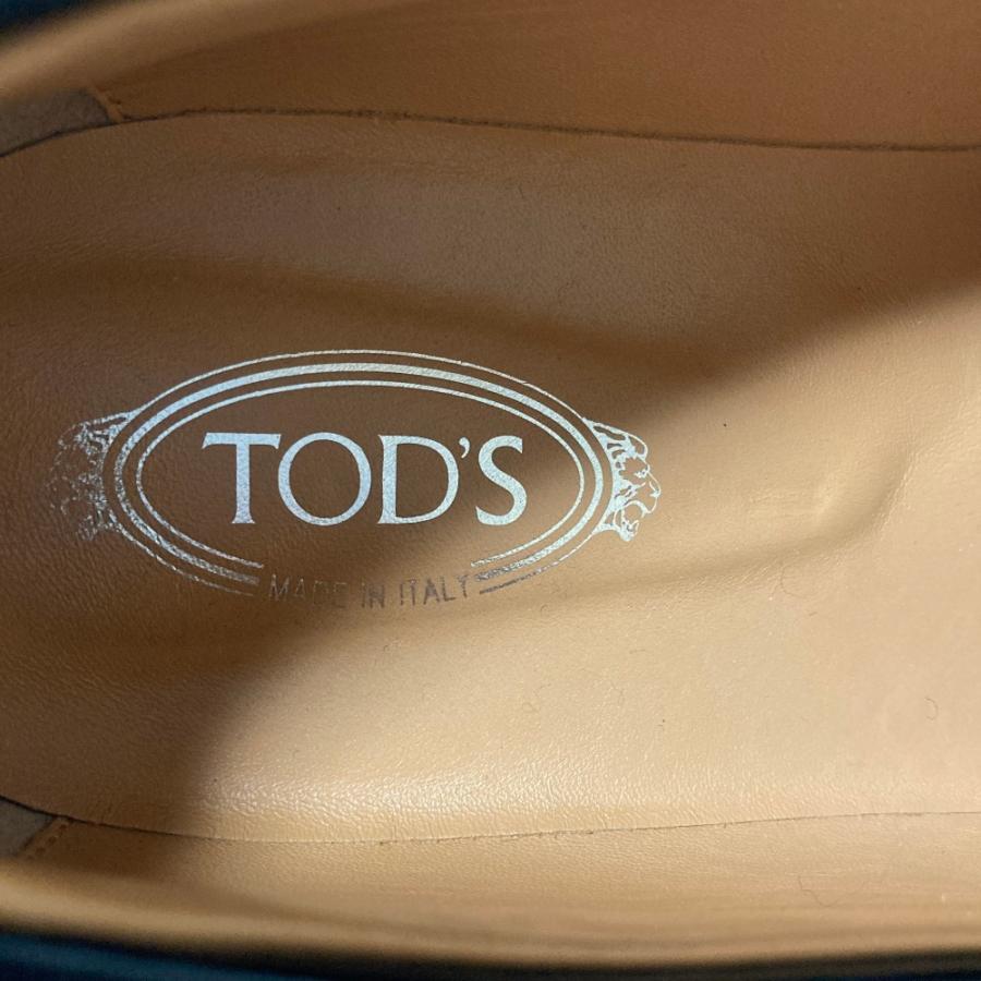 美品 TOD'S トッズ Tタイムレス スクエアトゥ レザー ローファー