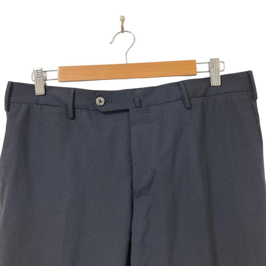 良品 PT TORINO ピーティートリノ SUPERSLIM FIT 裾ダブル ストレッチ ウール スラックスパンツ サイズ52 ネイビー メンズ 古着 中古 USED PT TORINO 良品 ピーティートリノ SUPERSLIM FIT 裾ダブル ストレッチ