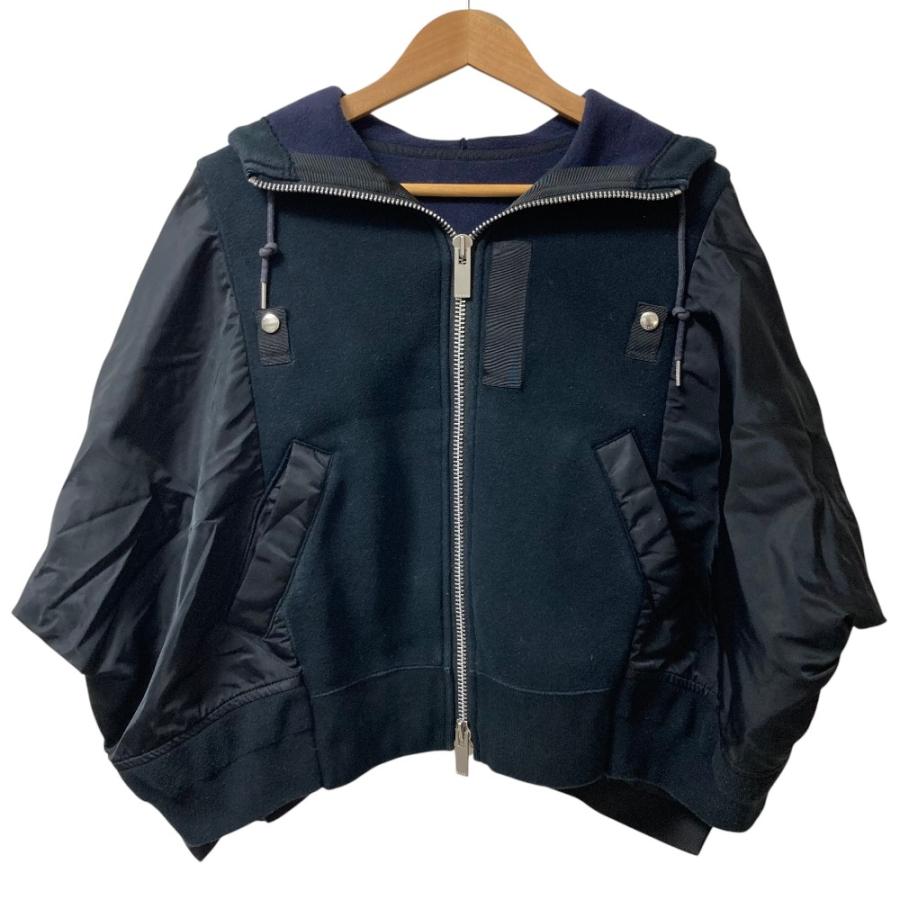 sacai（サカイ） 良品 stitching bat sleeve hooded jacket ドッキング