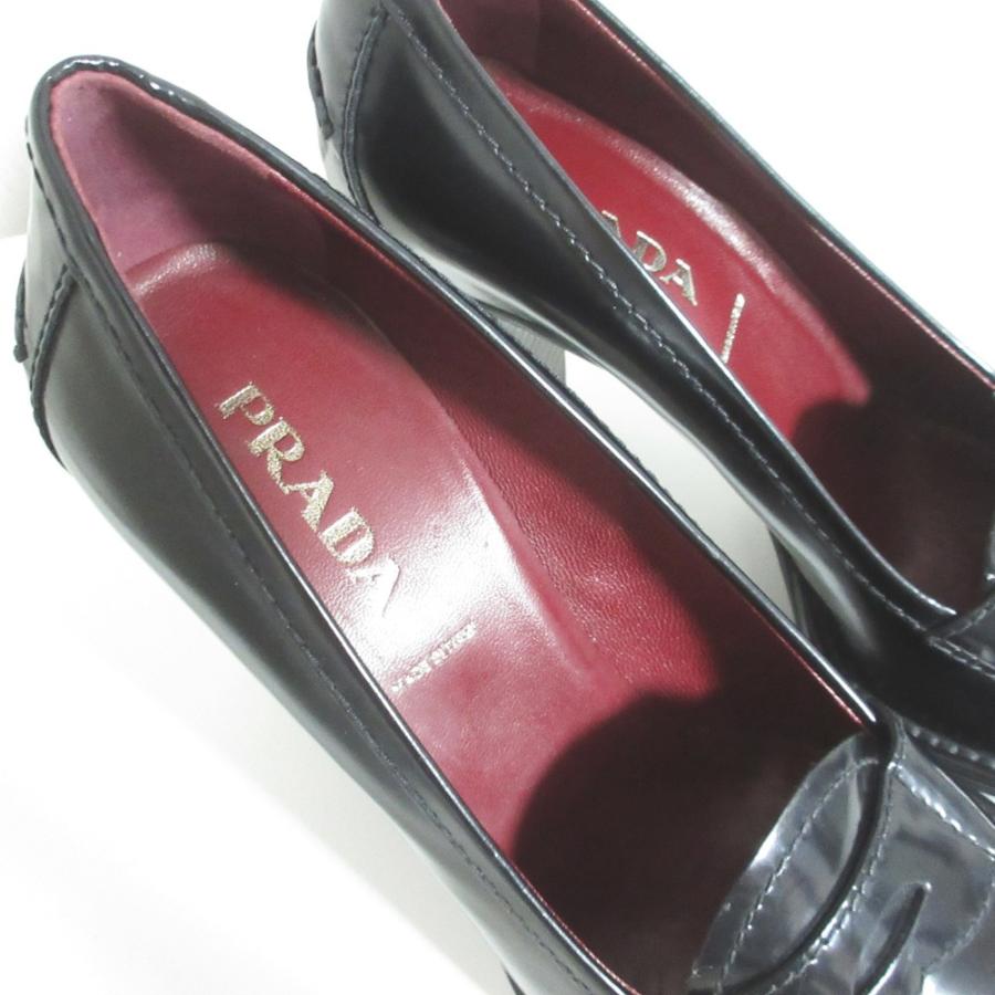 PRADA（プラダ） 美品 チャンキーヒール コインローファーパンプス 36 