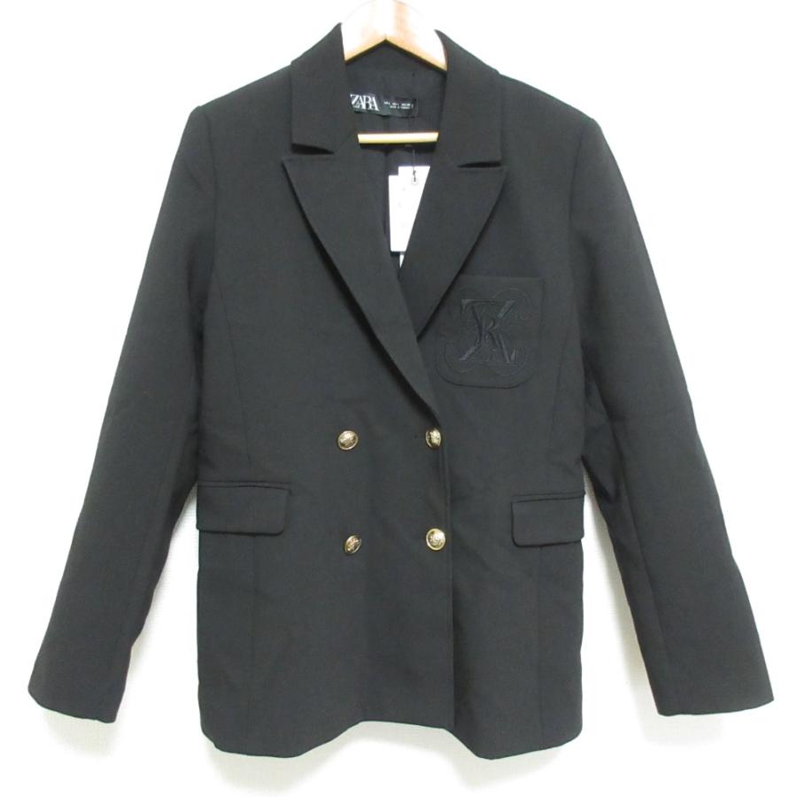 ZARA（ザラ） 未使用 ロゴ刺〓 ダブルブレスト テーラードジャケット