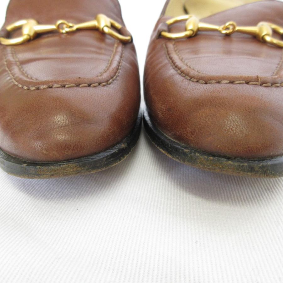 GUCCI（グッチ） 良品 ホースビット レザー ヒール ローファー 