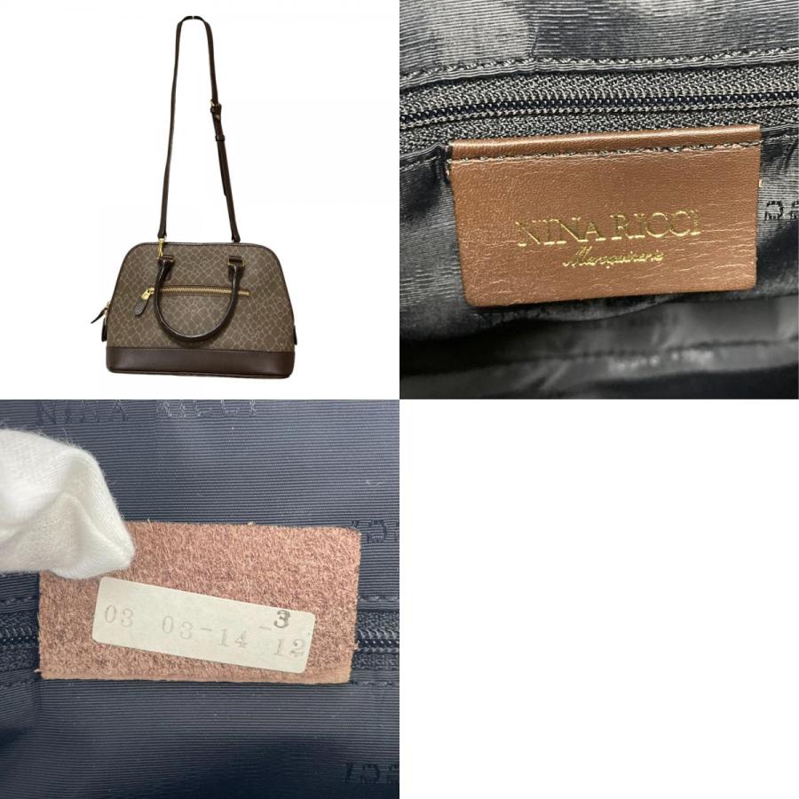 NINA RICCI（ニナ・リッチ） 美品 ジラフ柄 PVC レザー ハンドバッグ