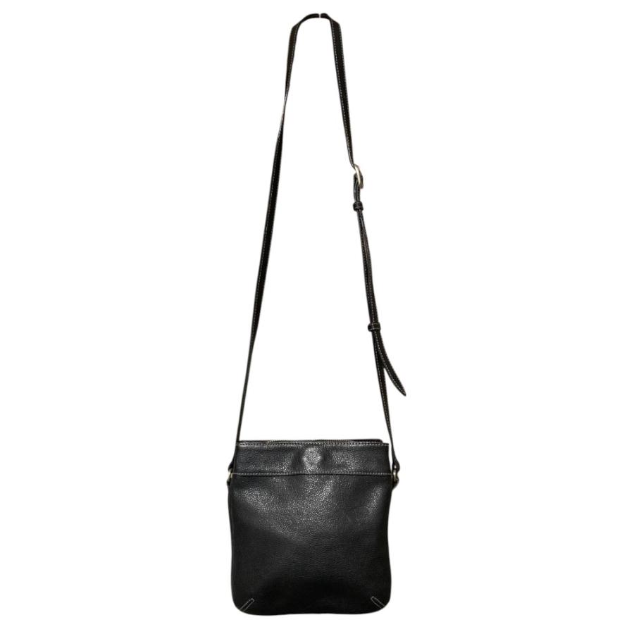 HIROFU（ヒロフ） 美品 レザー ショルダーバッグ ポシェット ブラック 