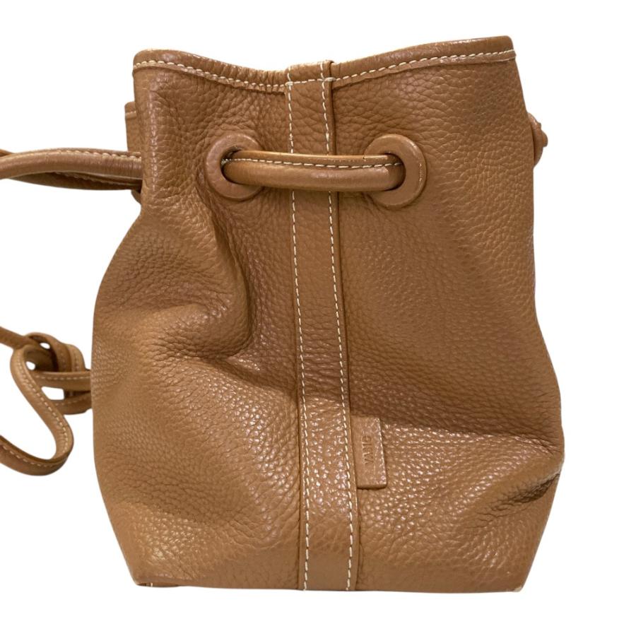 VASIC（ヴァジック） 美品 巾着 レザーショルダーバッグ ブラウン 
