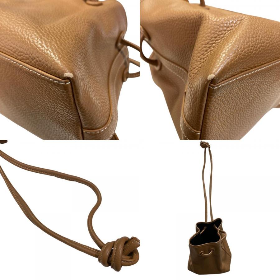 未使用 VASIC ヴァジック 巾着 ワンショルダーバッグ レザー ブラウン VASIC（ヴァジック） 美品 巾着 レザーショルダーバッグ ブラウン