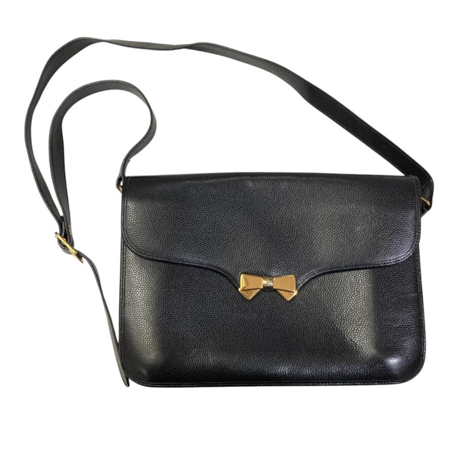 NINA RICCI（ニナ・リッチ） 美品 リボン レザー ショルダーバッグ