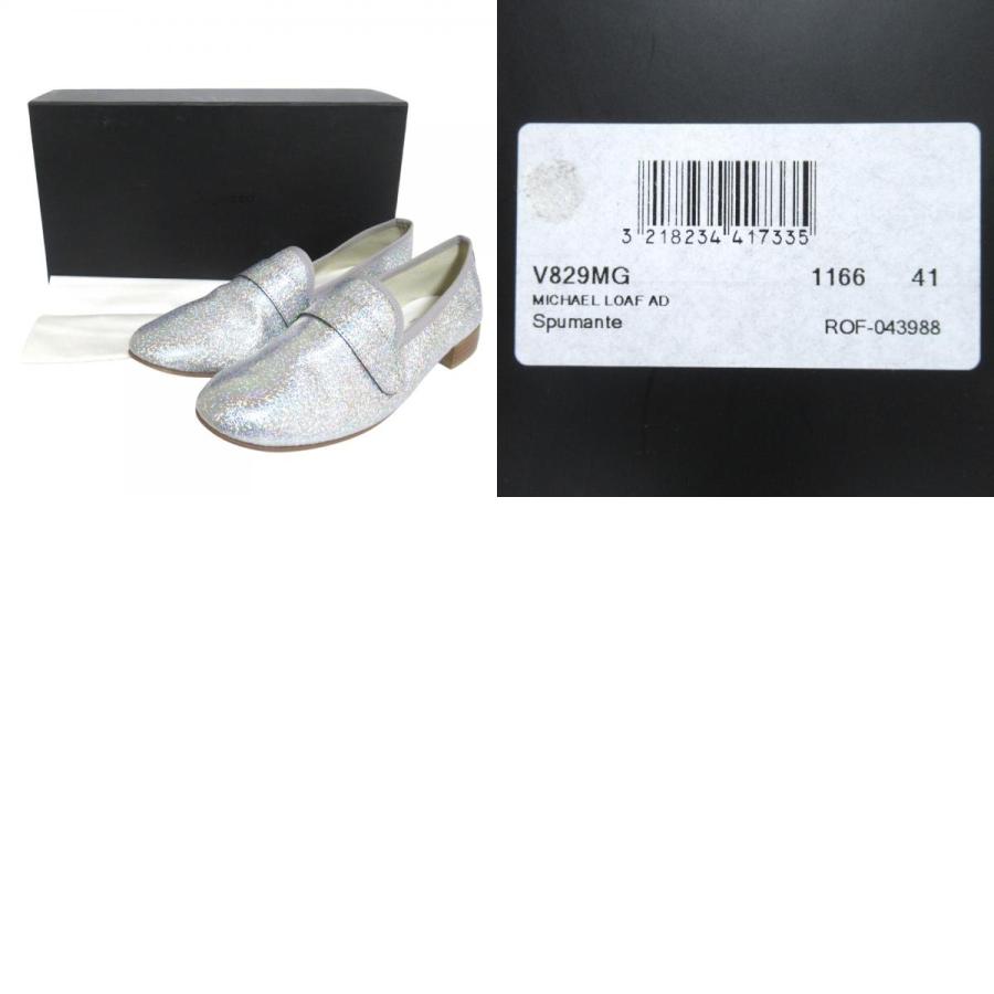 【未使用級】Repetto レザーグリッター マイケルローファー 限定モデル repetto（レペット） 新品同様 マイケル グリッターローファー