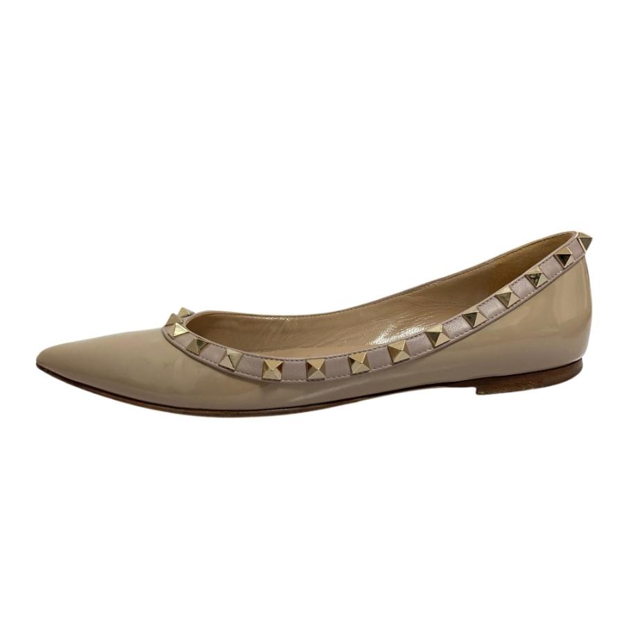 VALENTINO GARAVANI スタッズ パンプス ベージュ 36.5 VALENTINO GARAVANI（ヴァレンティノ ガラヴァーニ） 良品 ロック