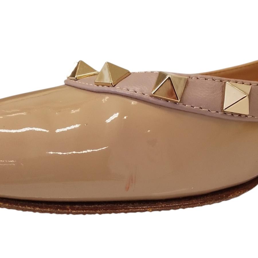 VALENTINO GARAVANI スタッズ パンプス ベージュ 36.5 VALENTINO GARAVANI（ヴァレンティノ ガラヴァーニ） 良品 ロック