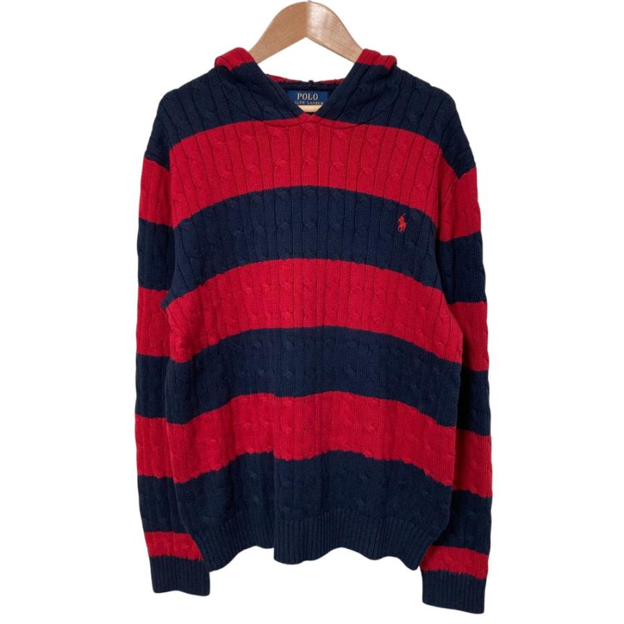 POLO RALPH LAUREN（ポロ・ラルフローレン） 美品 ボーダー柄 ケーブル 
