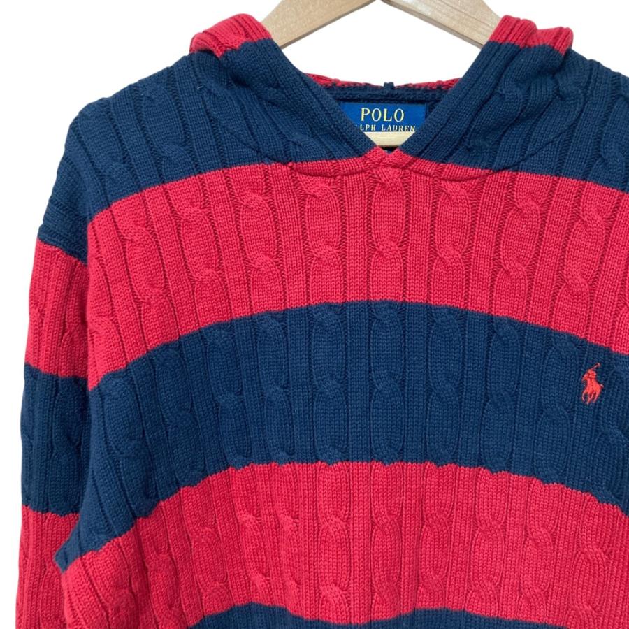 POLO RALPH LAUREN（ポロ・ラルフローレン） 美品 ボーダー柄 ケーブル 