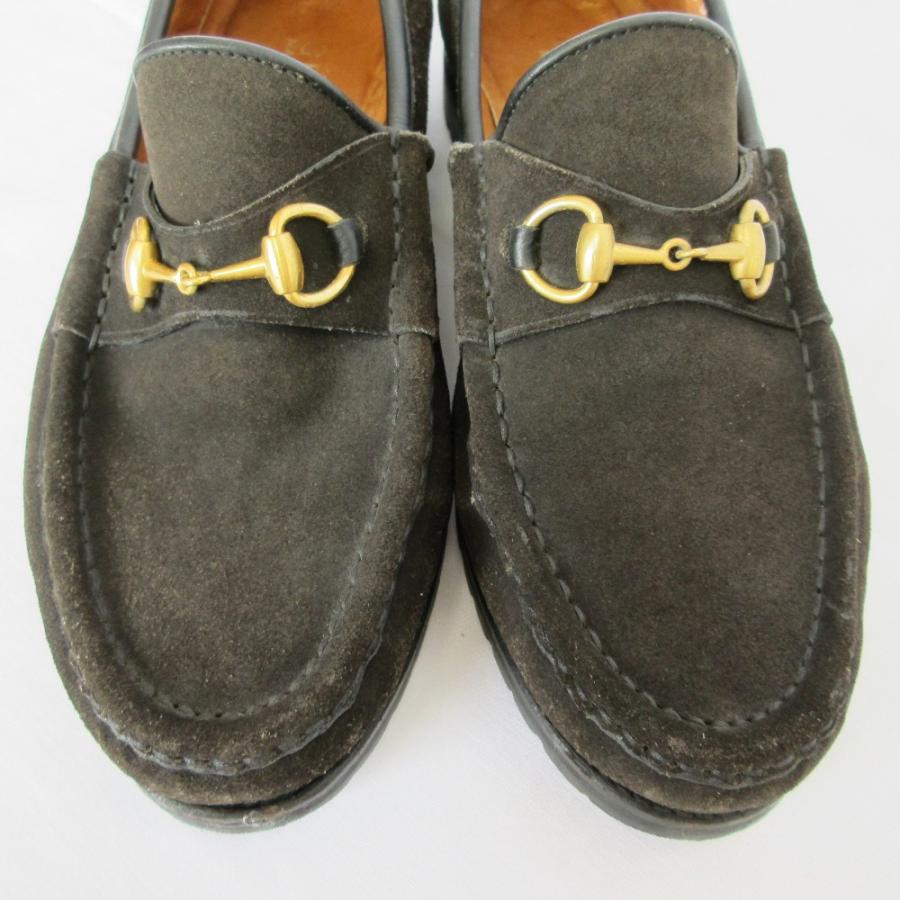 GUCCI（グッチ） 良品 スエードレザー ホースビット ローファー