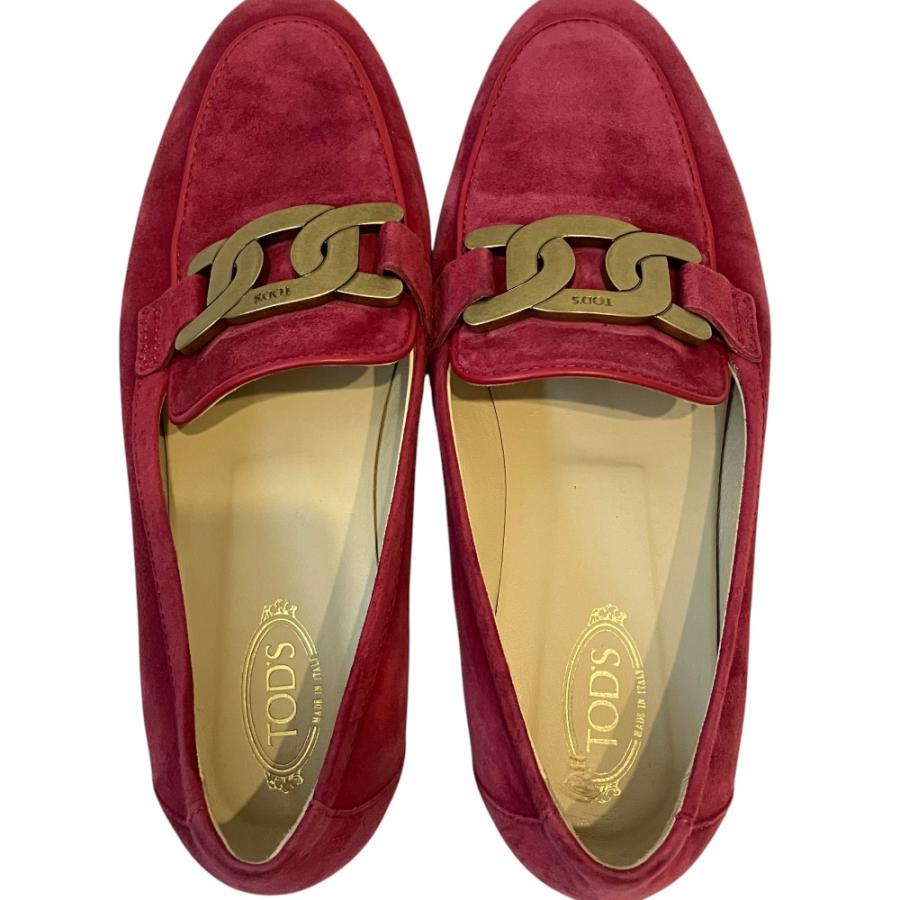 良品 TODS トッズ ケイト スエードレザー ローファー シューズ 37