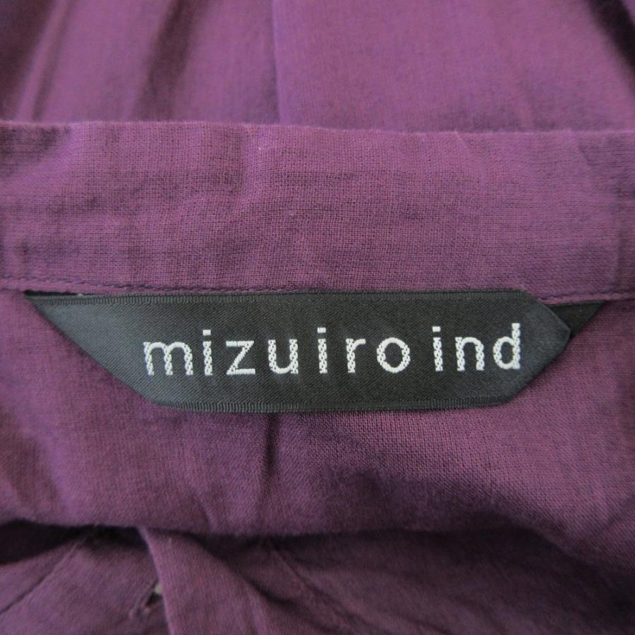 mizuiroind（ミズイロインド） 良品 ペイズリー刺繍 バンドカラー プル 