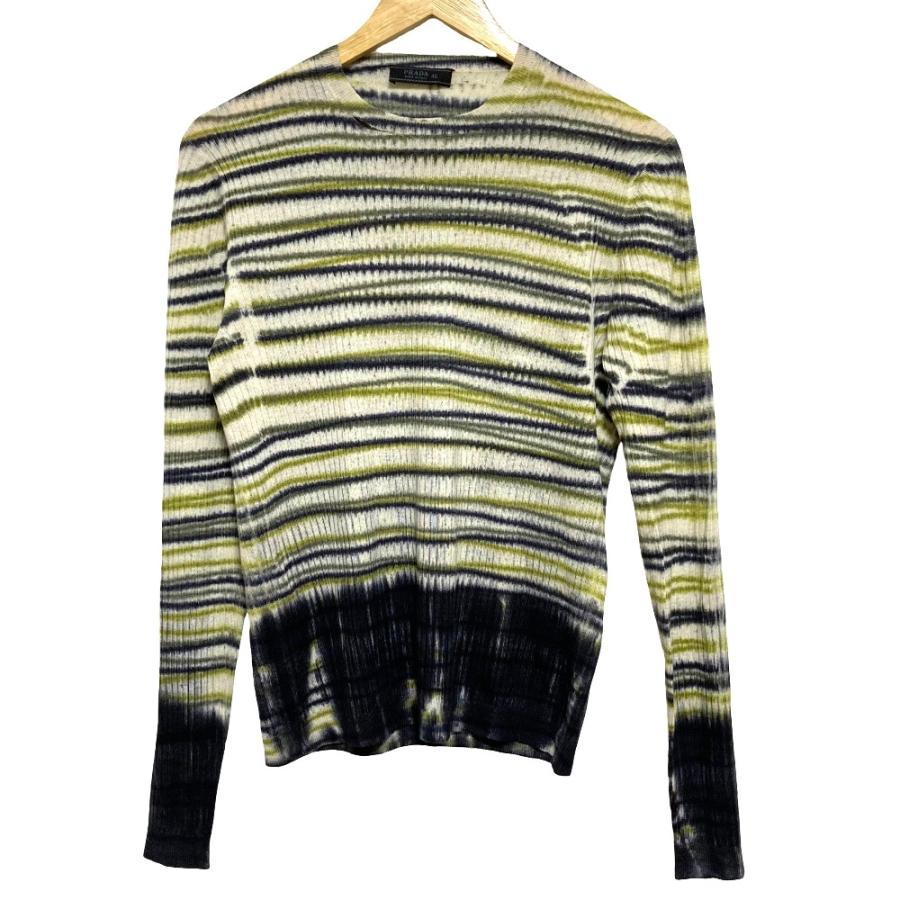 PRADA（プラダ） 美品 タイダイボーダー柄 ニットセーター サイズ46 