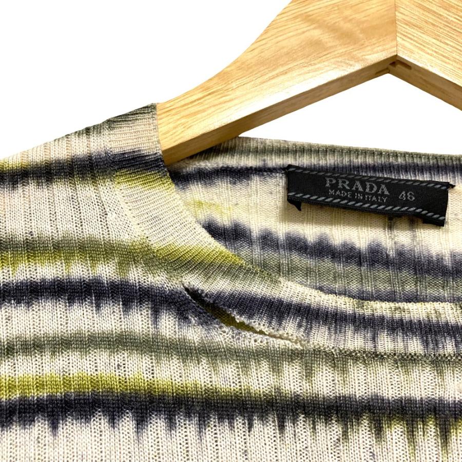 PRADA（プラダ） 美品 タイダイボーダー柄 ニットセーター サイズ46