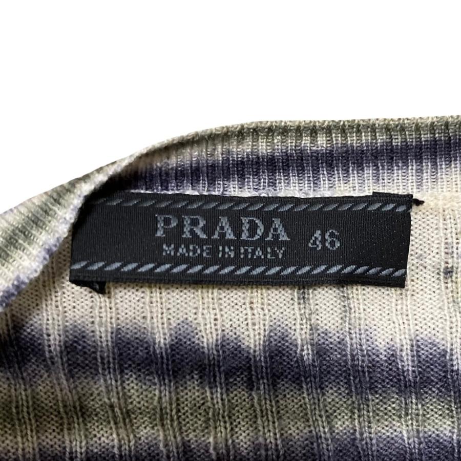 美品 PRADA プラダ タイダイボーダー柄 ニットセーター サイズ46 マルチカラー メンズ 古着 中古 USED PRADA（プラダ） 美品 タイダイボーダー柄 ニットセーター サイズ46
