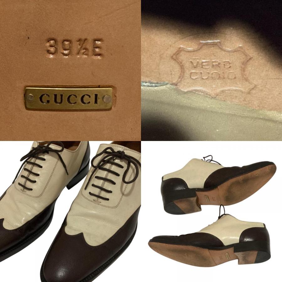 GUCCI（グッチ） バイカラー ウイングチップ レザーシューズ 39.5 E