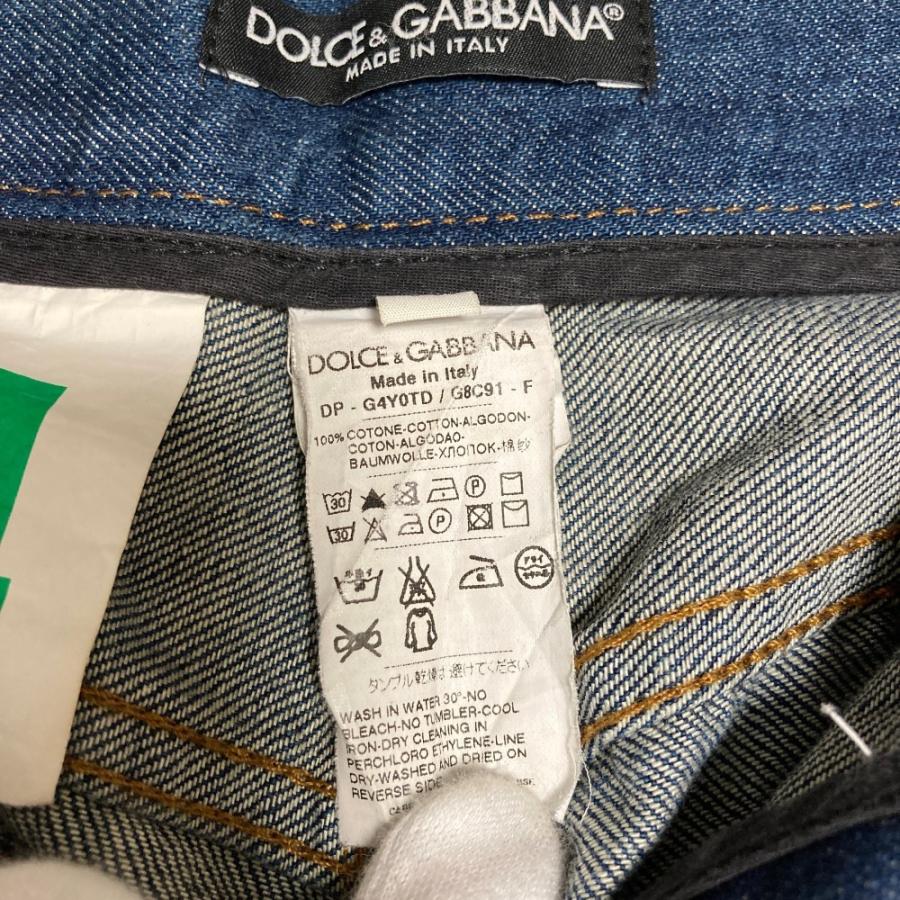 国内正規　ドルチェ&ガッバーナ　メタルプレート　デニム　イタリア製　50サイズ DOLCE&GABBANA（ドルチェ & ガッバーナ） 美品 DOLCE & GABBANA ロゴ