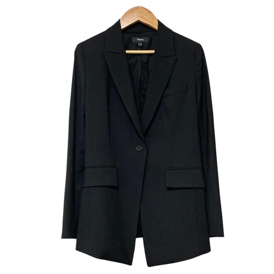 【美品✨24年モデル】セオリー テーラードジャケット 洗える オーバーサイズ theory（セオリー） 美品 TRACEABLE WOOL テーラードジャケット サイズ