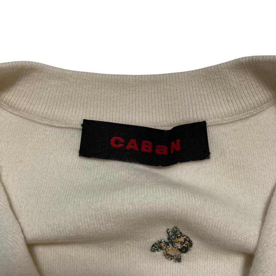 CABaN（キャバン） 美品 コットンカシミヤ エンブロイダリー クルー