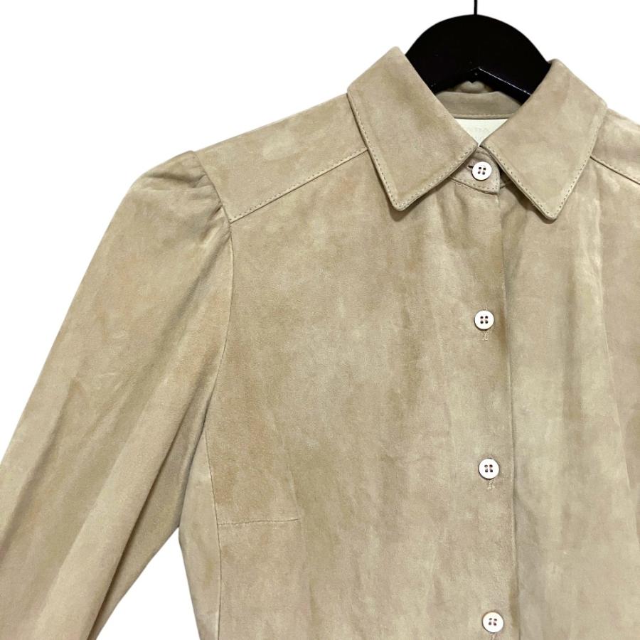 PRADA プラダ ヴィンテージ アーカイブ レザーシャツ キャメル カーフ PRADA（プラダ） 良品 ヴィンテージ 長袖 スエードレザー シャツ
