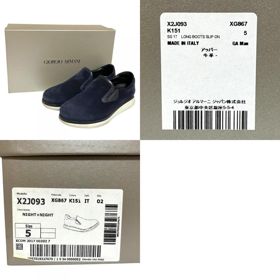 GIORGIO ARMANI 美品 ジョルジオアルマーニ スエードレザー スリッポン