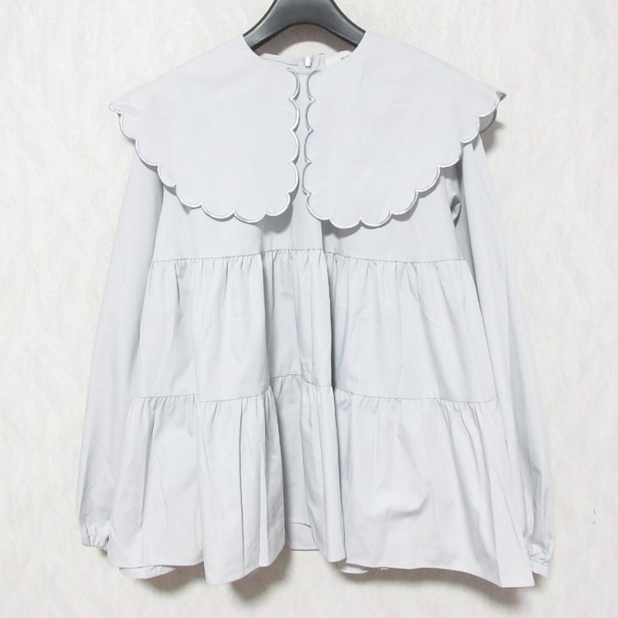 Yori 良品 ヨリ スカラップ ロングスリーブブラウス YR21-23100AW 