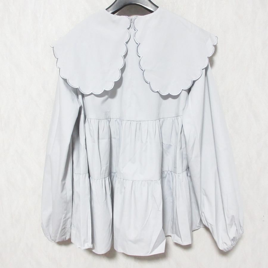 Yori 良品 ヨリ スカラップ ロングスリーブブラウス YR21-23100AW 