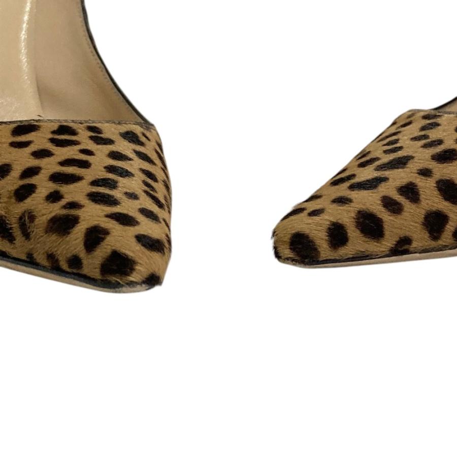 JIMMY CHOO レオパード ハラコ パンプス ポインテッドトゥ JIMMY CHOO（ジミーチュウ） 美品 レオパード柄 ハラコ レザー ポイン