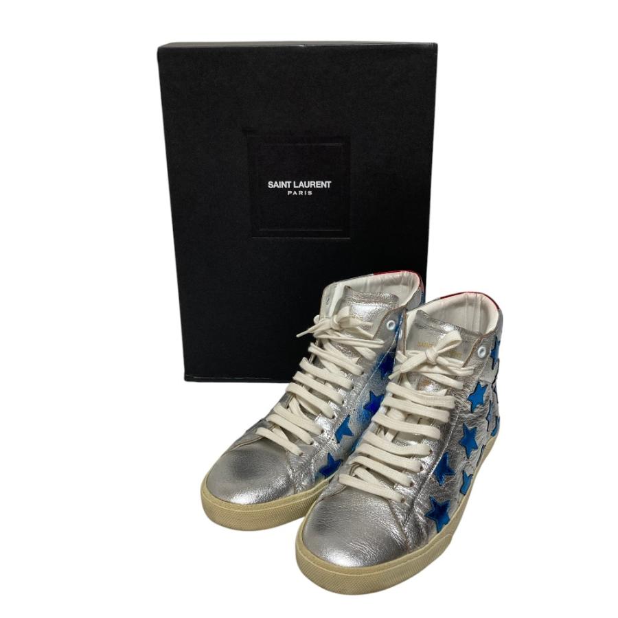 Saint Laurent ハイカットスニーカー スタッズ 36サイズ 良品 SAINT LAURENT PARIS サンローランパリ スターパッチ ハイカット