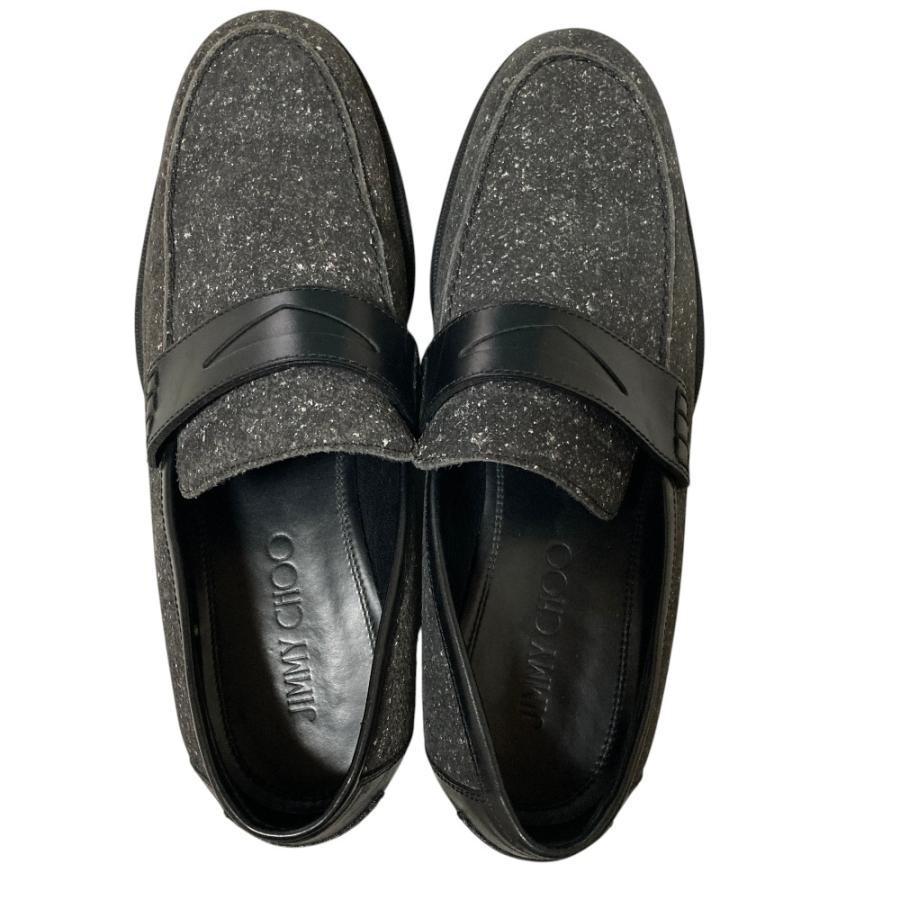 JIMMY CHOO（ジミーチュウ） 美品 レザーコンビ コインローファー
