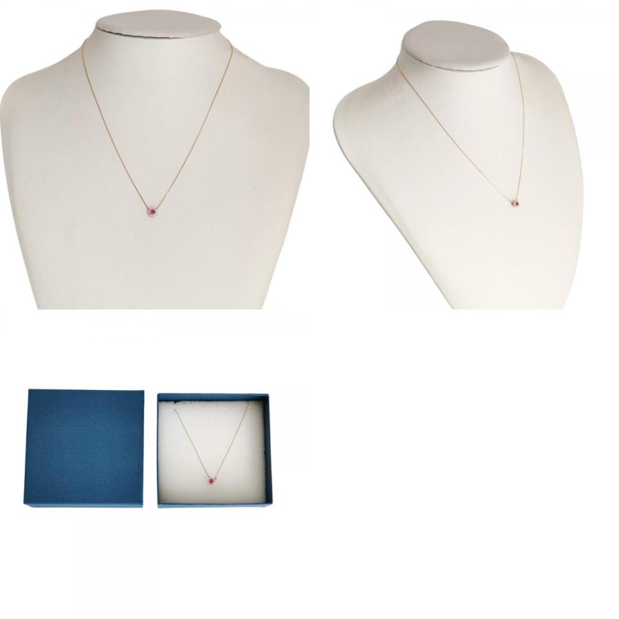 スタージュエリー ルビー ダイヤモンド STAR JEWELRY ネックレス K18YG イエローゴールド /091327 【中古】 STAR JEWELRY（スタージュエリー） 美品 STAR JEWELR HALO K18PG