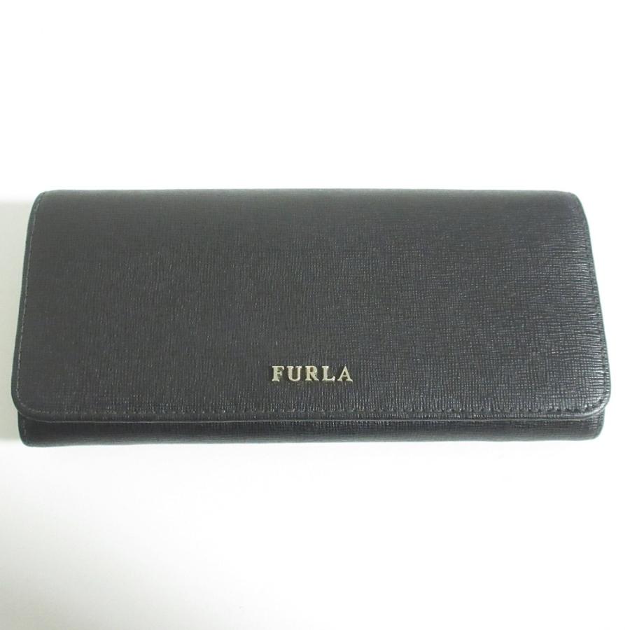 FURLAブラックレザー 長財布 FURLA（フルラ） 美品 レザー ロングウォレット 長財布 ブラック