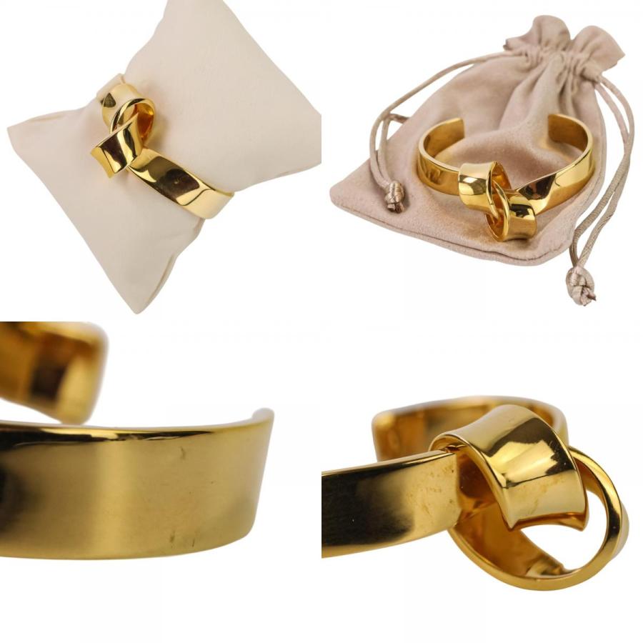 CELINE セリーヌ　フィービー期　ゴールド×シルバーメタル　 六角形バングル CELINE（セリーヌ） 良品 フィービー期 ノットフラットブレスレット