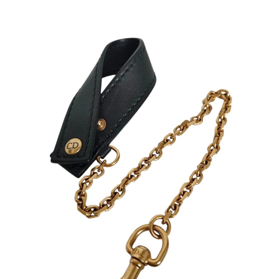 良品 Christian Dior クリスチャンディオール ロゴ金具 チェーンウォレット 長財布 MA-0137 ブラック レディース 古着 中古 USED Christian Dior（クリスチャン・ディオール） 良品 ロゴ金具 チェーン