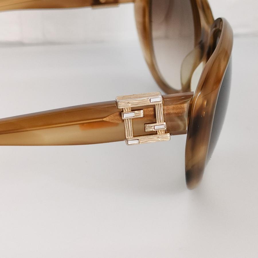 美品 FENDI フェンディ FFロゴ セルフレーム サングラス 眼鏡 アイ 