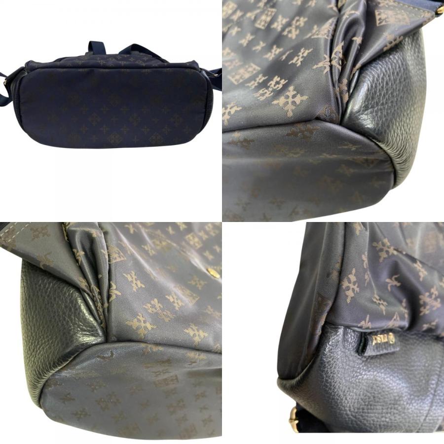 russet（ラシット） 美品 モノグラム レザーコンビ バックパック