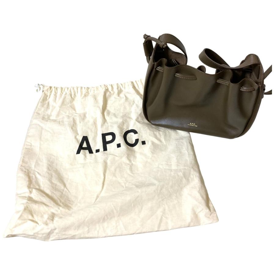 美品 A.P.C. アーペーセー SAC COURTNEY SMALL コートニー レザー ショルダーバッグ ブラウン レディース 古着 中古 USED A.P.C.（アーペーセー） 美品 SAC COURTNEY SMALL コートニー レザー